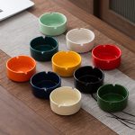 Gạt tàn sứ hai khe nhiều màu