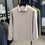 Áo Polo nam tay dài nylon co giãn mã 85836