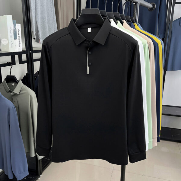 Áo Polo nam tay dài nylon co giãn mã 85836