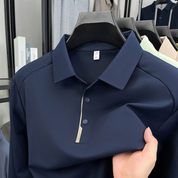 Áo Polo nam tay dài nylon co giãn mã 85836