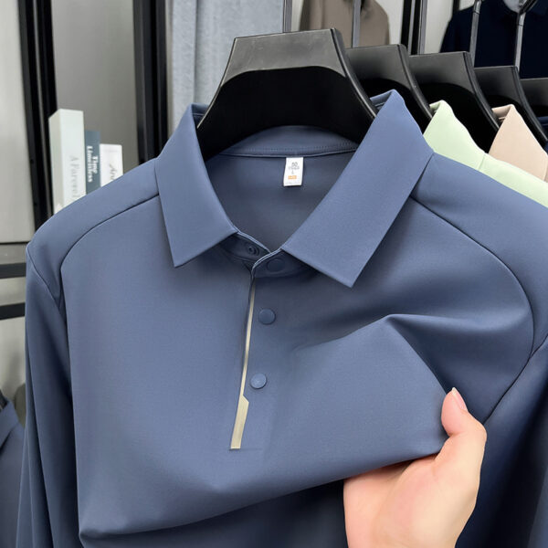 Áo Polo nam tay dài nylon co giãn mã 85836