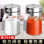 Bộ Hũ Thủy Tinh Gia Vị Tay Cầm Inox