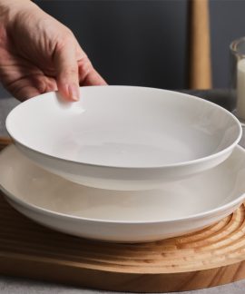 Đĩa sâu sứ trắng cỡ 7 và 8 inch
