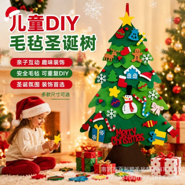 Cây thông nỉ DIY cho trẻ em