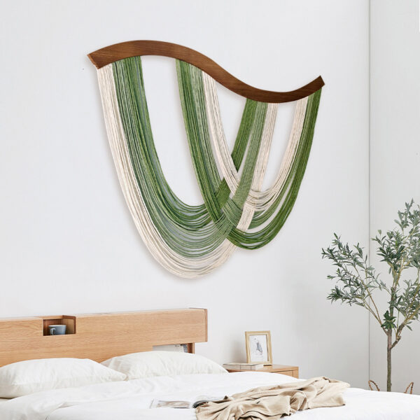 Thảm treo tường ván cong tua rua 80 × 60 cm