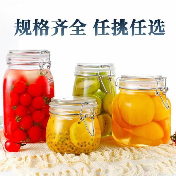 Hũ Thủy Tinh Khóa Cài Đựng Trà Và Đồ Khô