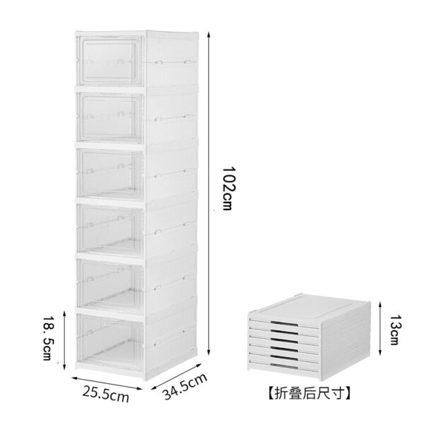 Tủ hộp giày PP gấp liền khối