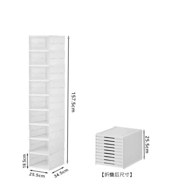 Tủ hộp giày PP gấp liền khối