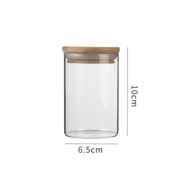 Hũ Thủy Tinh Borosilicate Nắp Tre Đựng Trà
