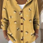 Áo hoodie nữ in họa tiết 3D có mũ