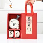 Bộ ấm trà tay bên men tuyết kèm hai hoặc bốn chén