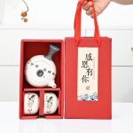 Bộ ấm trà tay bên men tuyết kèm hai hoặc bốn chén