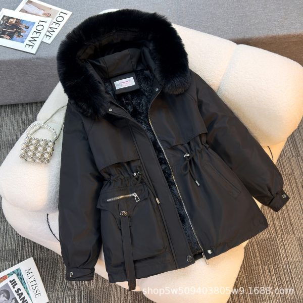 Áo parka nữ cổ lông, lót bông dày (mẫu 0004-2212)