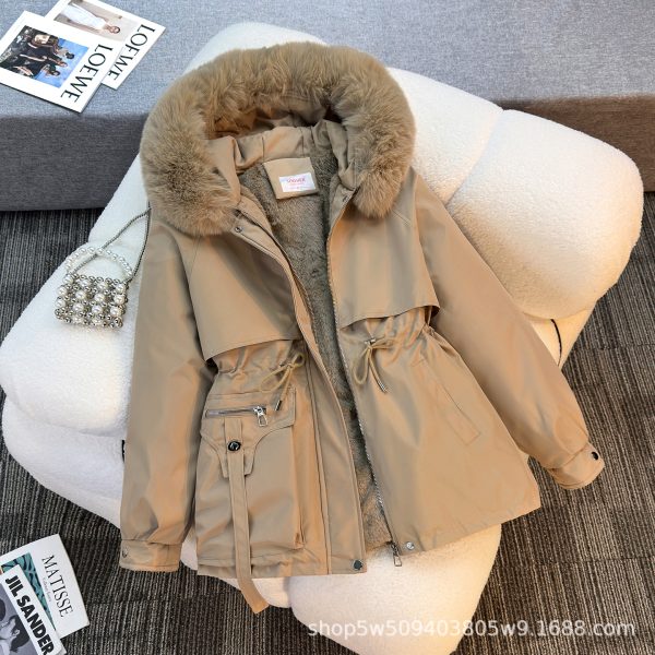 Áo parka nữ cổ lông, lót bông dày (mẫu 0004-2212)