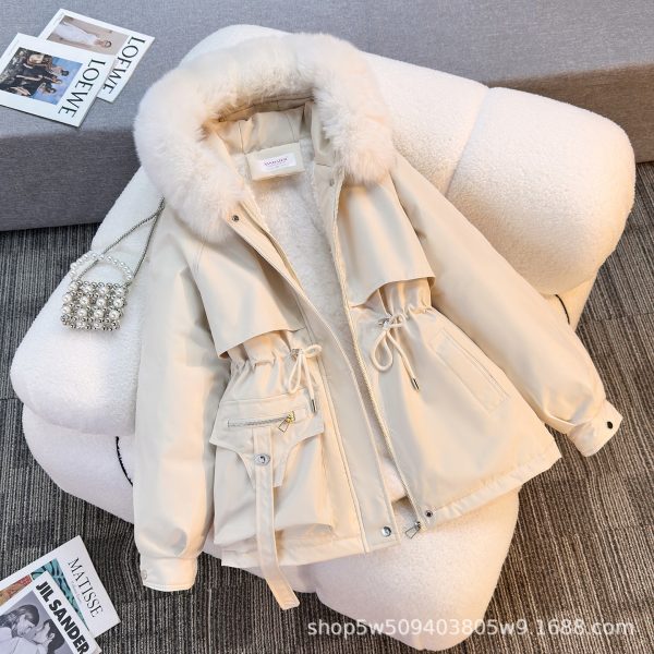 Áo parka nữ cổ lông, lót bông dày (mẫu 0004-2212)
