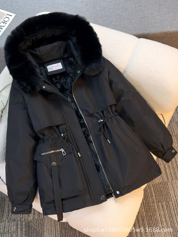 Áo parka nữ cổ lông, lót bông dày (mẫu 0004-2212)