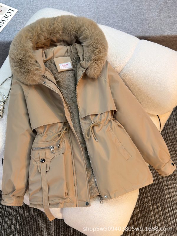 Áo parka nữ cổ lông, lót bông dày (mẫu 0004-2212)