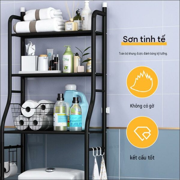 Kệ lưu trữ phía trên bồn cầu ba tầng