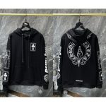 Áo hoodie nam cotton dệt vòng thêu họa tiết