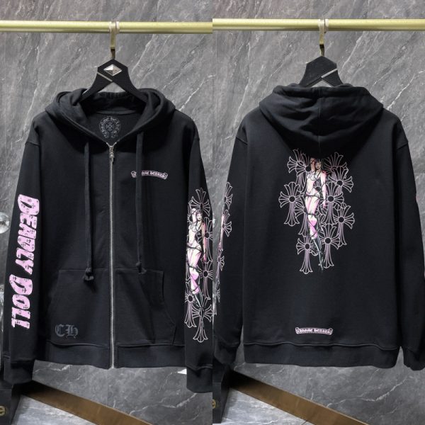 Áo hoodie nam cotton dệt vòng thêu họa tiết
