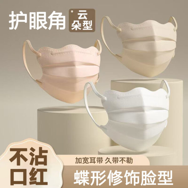 Khẩu trang y tế dáng cánh bướm nhiều màu