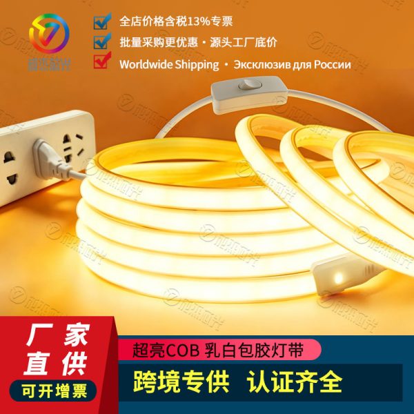 Bộ dây LED COB 220 V dài 1 mét kèm công tắc