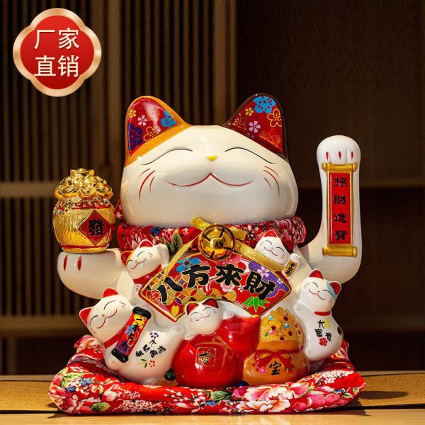 Mèo thần tài sứ vẫy tay nhiều cỡ và họa tiết
