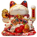 Mèo thần tài sứ vẫy tay nhiều cỡ và họa tiết