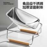 Bộ Bát Đôi Inox 304 Chân Cao Cho Chó