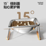 Bộ Bát Đôi Inox 304 Chân Cao Cho Chó