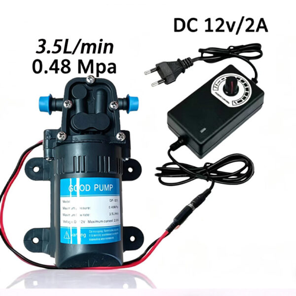 Bơm nước mini tự mồi dạng màng dùng trong gia đình