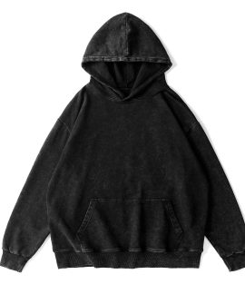 Áo hoodie nam 350 g cotton hiệu ứng vintage