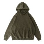 Áo hoodie nam 350 g cotton hiệu ứng vintage