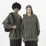 Áo hoodie nam 350 g cotton hiệu ứng vintage