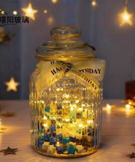 Hũ Thủy Tinh Đựng Sao Giấy Trang Trí