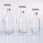 Chai thủy tinh tròn nắp bạc 200–500 ml