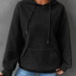 Áo hoodie chui đầu có túi kangaroo nữ