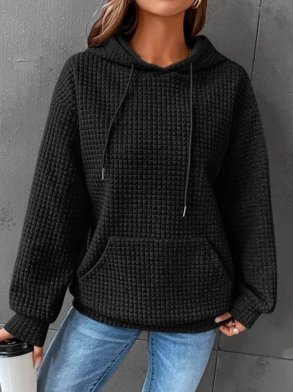 Áo hoodie chui đầu có túi kangaroo nữ