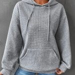 Áo hoodie chui đầu có túi kangaroo nữ