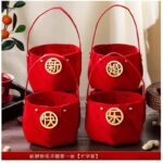 Bộ túi giỏ quà nỉ chủ đề cưới và tân gia