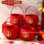Bộ túi giỏ quà nỉ chủ đề cưới và tân gia