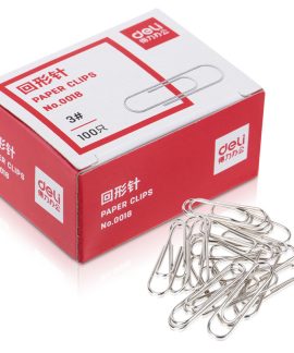 Kẹp Giấy Hình Bầu Dục Số 3 Chống Gỉ, Hộp 100 Cái, Ghim Kẹp Giấy Kim Loại Dùng Văn Phòng, Kế Toán