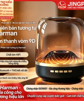 Loa Bluetooth mini GLASS5 vỏ kính đèn LED bass mạnh