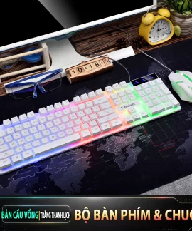 Combo Bàn Phím + Chuột Gaming Có Dây Viper KM320 - LED Nền, Gõ Như Phím Cơ, Cho PC Laptop