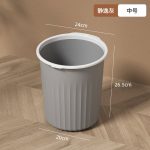 Thùng rác nhựa không nắp có vành giữ túi 8–13 L