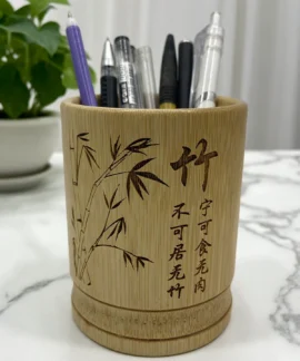 Ống cắm bút tre khắc – 5 mẫu