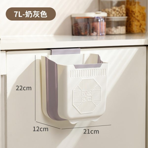 Thùng rác nhựa treo tủ gấp gọn 7–10 L