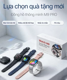 Đồng Hồ Thông Minh Watch M9 - Nghe Gọi Bluetooth, Đo Sức Khỏe, Pin Trâu