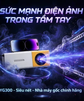 Máy Chiếu Mini YG300 Tiểu Hoàng - Nhỏ Gọn, Cổng USB, Cho Gia Đình