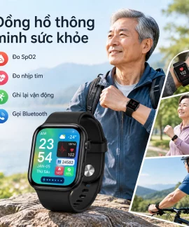 Đồng Hồ Thông Minh Watch10 1.44 Inch - Đo Nhịp Tim, Oxy Máu, Nghe Gọi Bluetooth